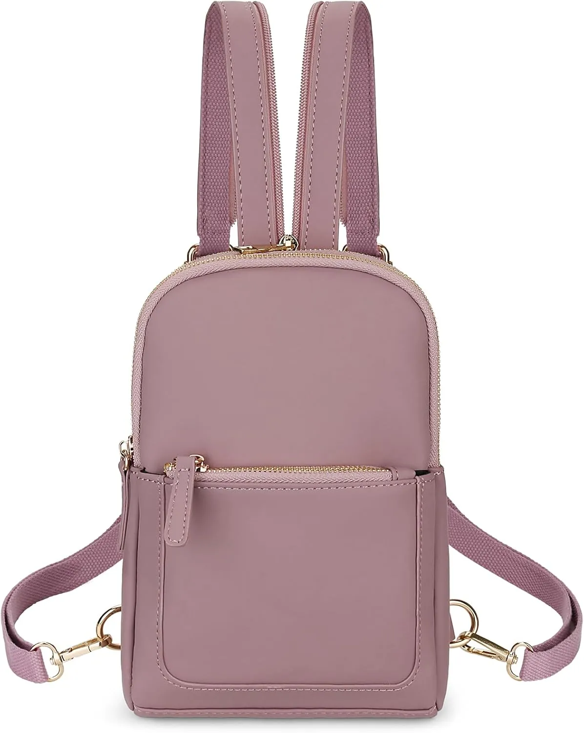 YALUXE Sling Bags for Women Leather Crossbody Bag Trendy Crossover Chest Bag with Convertible Zipperable Strap
